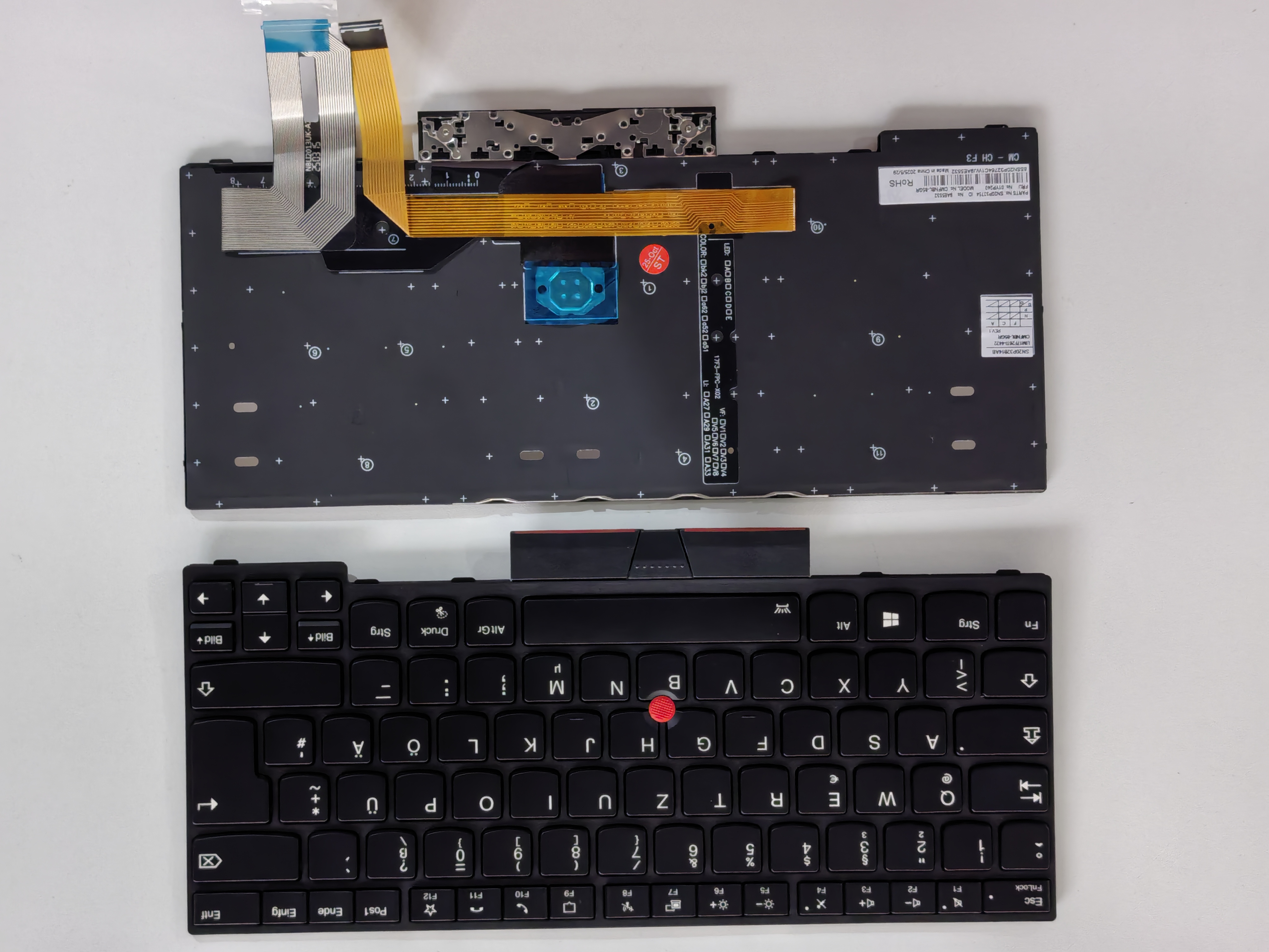 Picture of New Replacement Laptop Keyboard For IBM T14/P14S GEN1/T14 GEN1/T14 GEN2 BLACK FRAME BLACK With Point Backlit (OEM) GR Layout